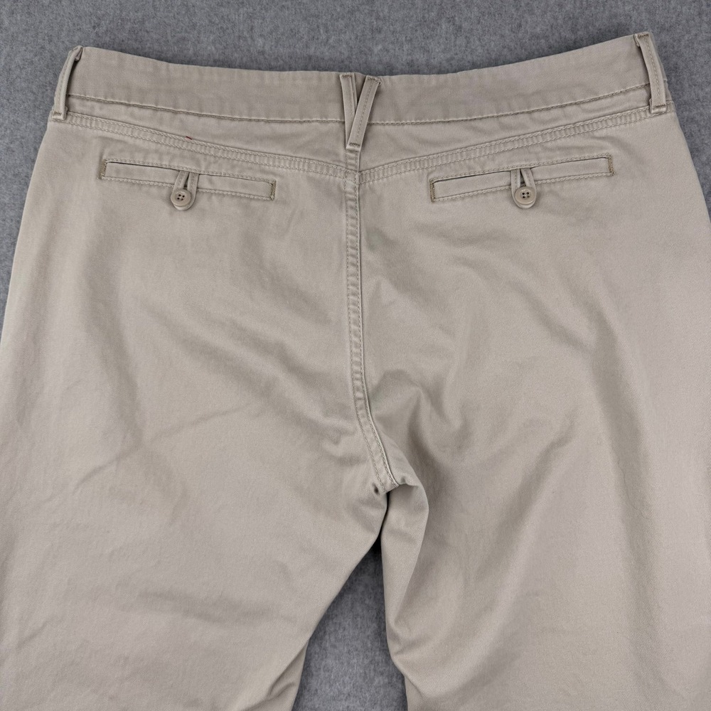 Levis Tab Twills Womens 14 Khaki Chino Pants Straight Leg Cropped Tan Stretch‎ - Picture 8 of 10